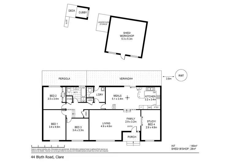 Floorplan of Homely house listing, 44 Blyth Road, Clare SA 5453