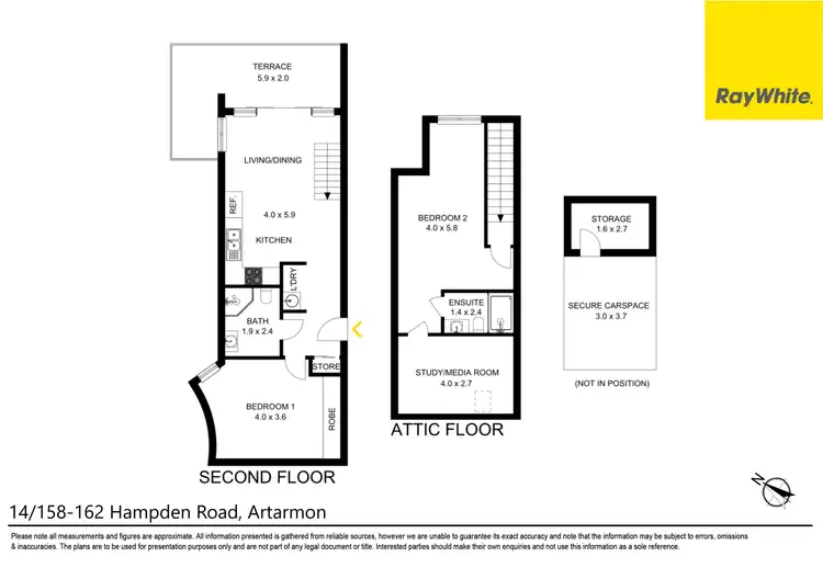 Floorplan of Homely unit listing, 14/158-162 Hampden Road, Artarmon NSW 2064