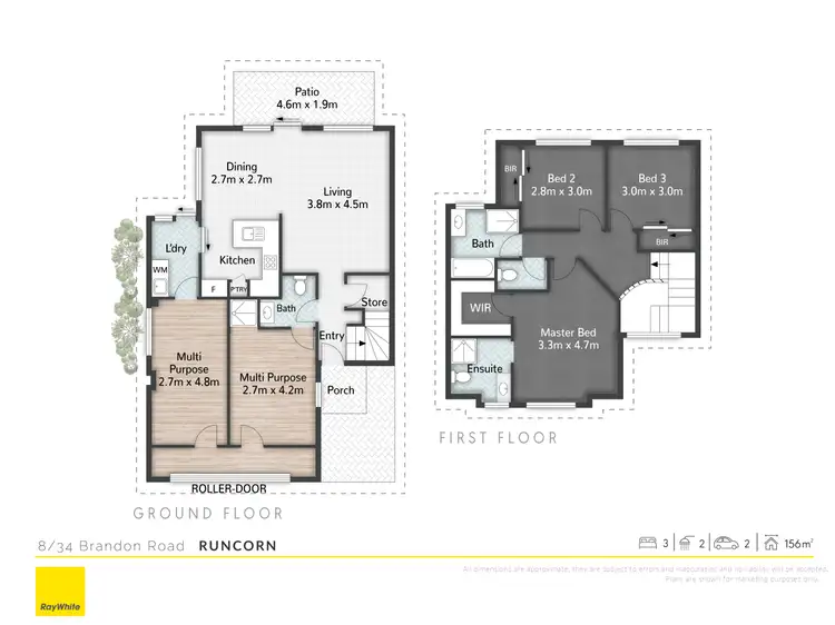 Floorplan of Homely townhouse listing, 8/34 Brandon Road, Runcorn QLD 4113