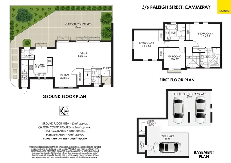 Floorplan of Homely townhouse listing, 3/6 Raleigh Street, Cammeray NSW 2062