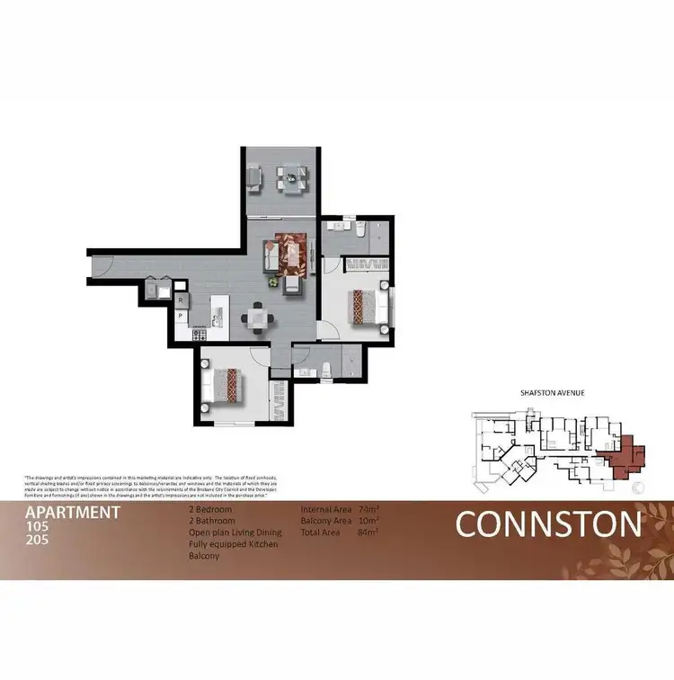 Floorplan of Homely apartment listing, 105/37 Connor Street, Kangaroo Point QLD 4169