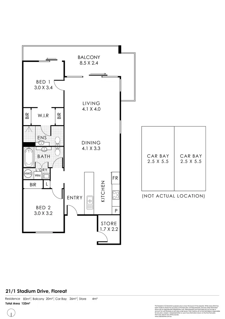 Floorplan of Homely house listing, 21/1 Stadium Drive, Floreat WA 6014
