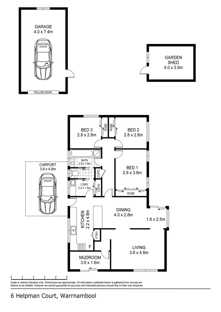 Floorplan of Homely house listing, 6 Helpman Court, Warrnambool VIC 3280