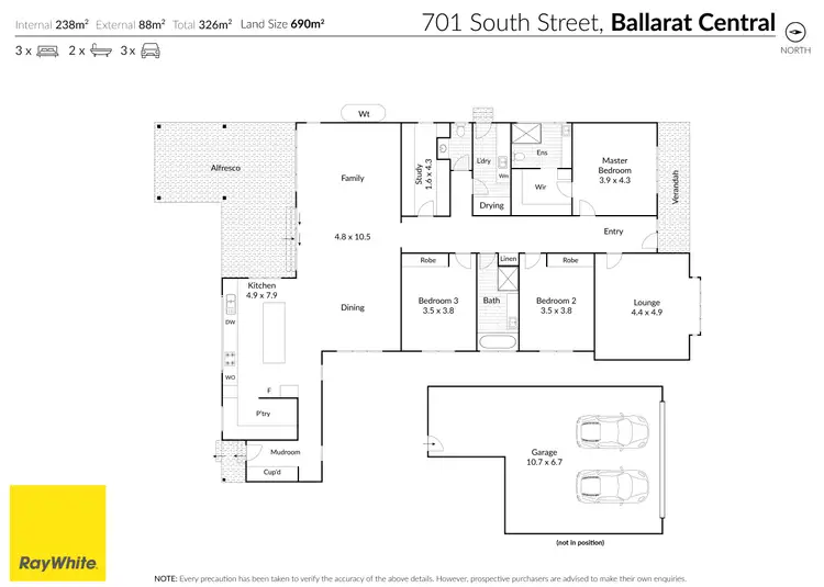 Floorplan of Homely house listing, 701 South Street, Ballarat Central VIC 3350