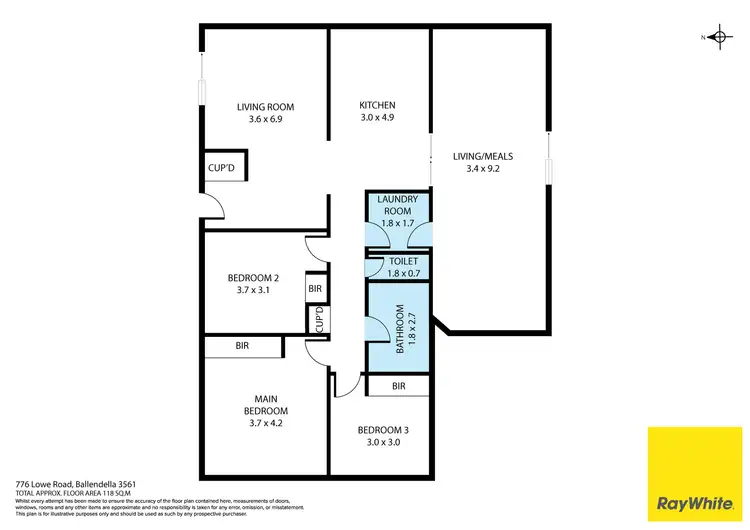 Floorplan of Homely rural property listing, 776 Lowe Road, Ballendella VIC 3561