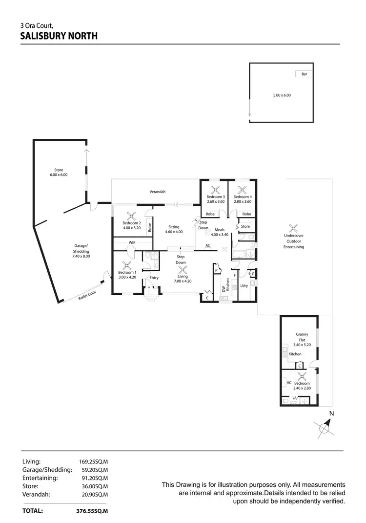 Floorplan of Homely house listing, 3 Ora Court, Salisbury North SA 5108