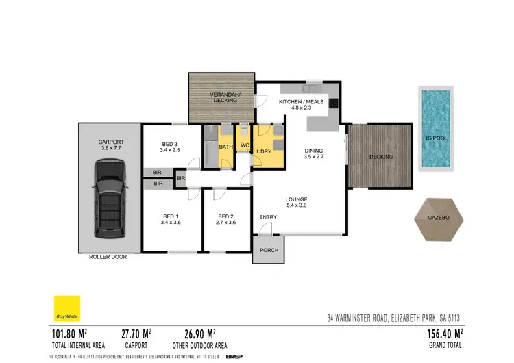 Floorplan of Homely house listing, 34 Warminster Road, Elizabeth Park SA 5113