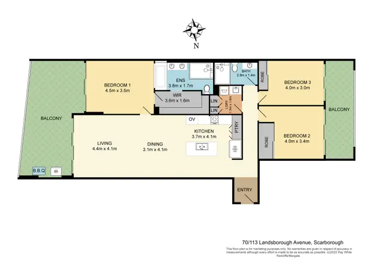 Floorplan of Homely unit listing, 70/113 Landsborough Avenue, Scarborough QLD 4020