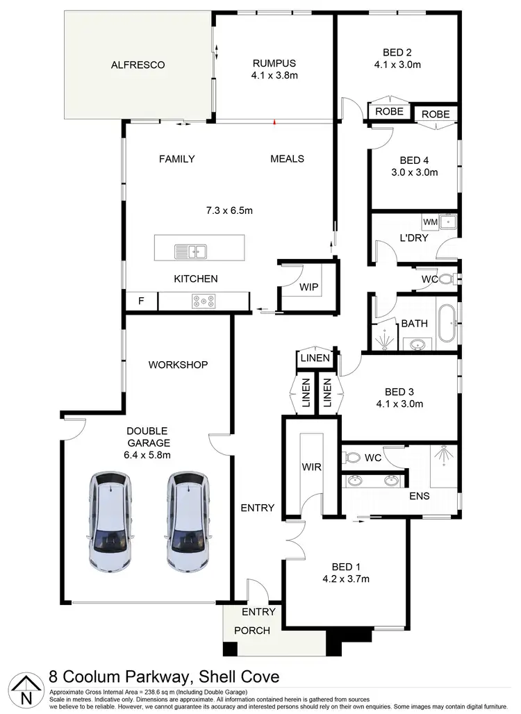 Floorplan of Homely house listing, 8 Coolum Parkway, Shell Cove NSW 2529