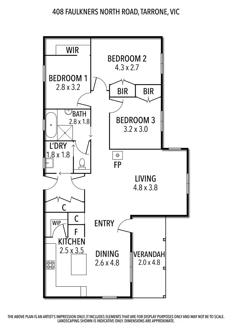 Floorplan of Homely house listing, 408 Faulkners North Road, Tarrone VIC 3283