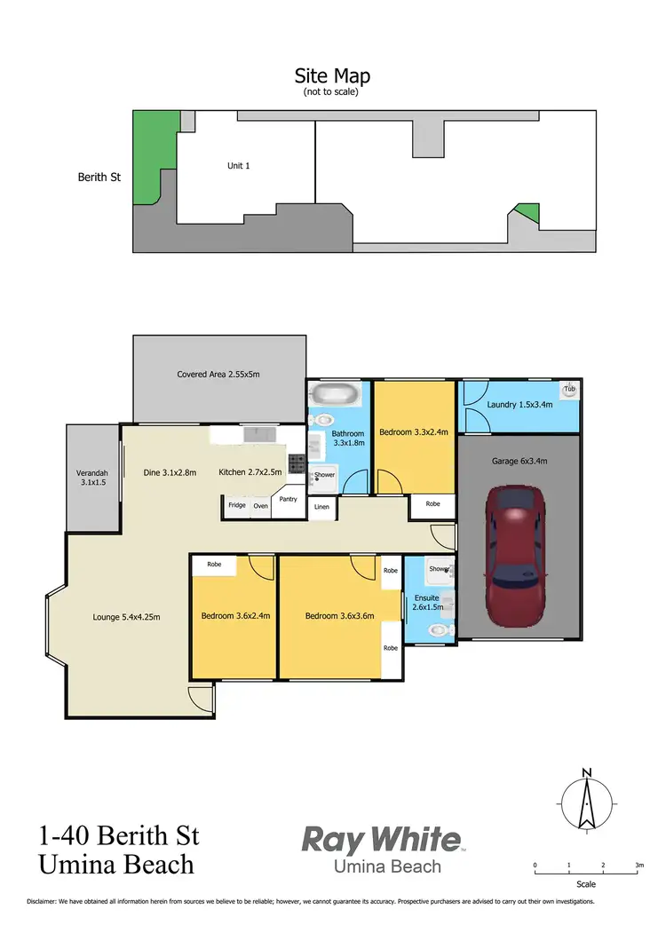 Floorplan of Homely villa listing, 1/40 Berith Street, Umina Beach NSW 2257
