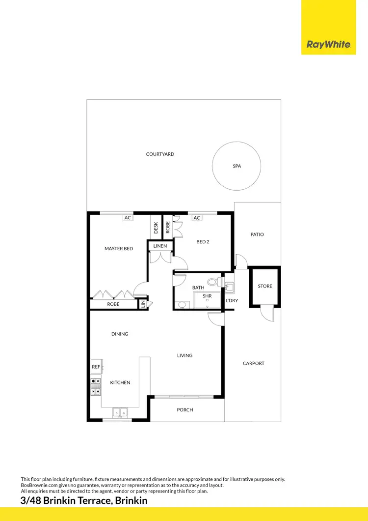 Floorplan of Homely unit listing, 3/48 Brinkin Terrace, Brinkin NT 810