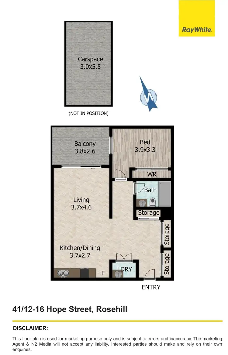 Floorplan of Homely apartment listing, 41/12-16 Hope Street, Rosehill NSW 2142