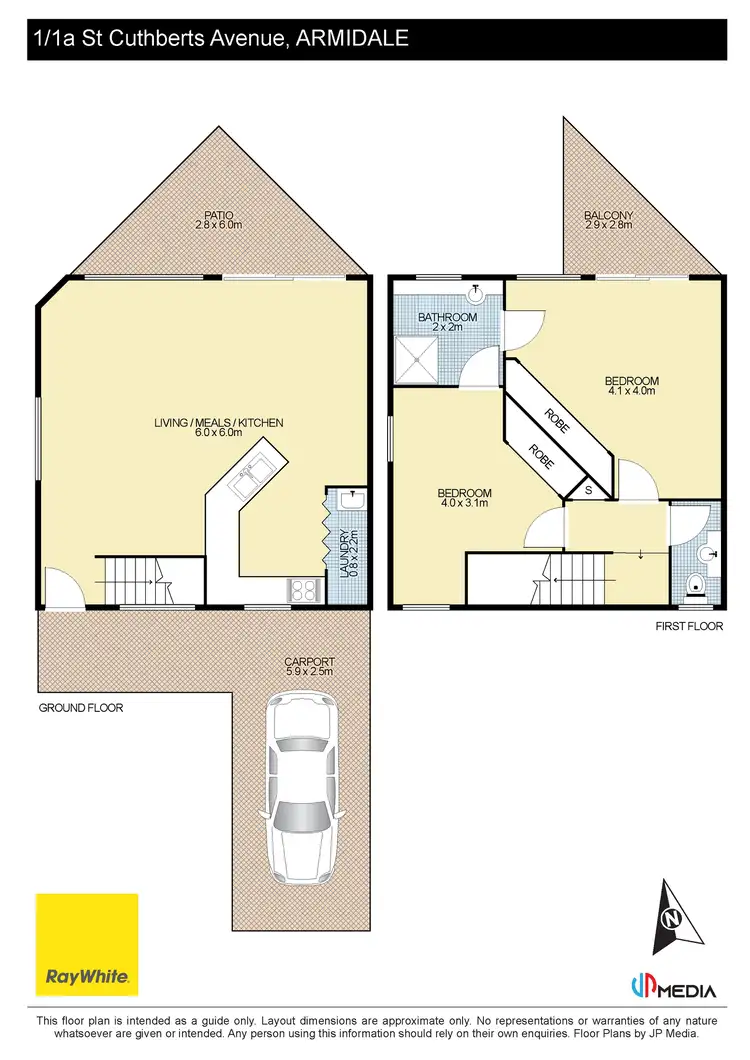Floorplan of Homely townhouse listing, 1/1A St Cuthberts Avenue, Armidale NSW 2350