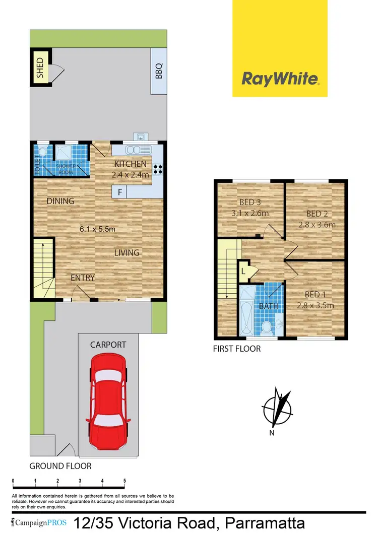 Floorplan of Homely townhouse listing, 12/35 Victoria Road, Parramatta NSW 2150