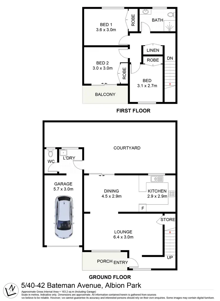 Floorplan of Homely townhouse listing, 5/40-42 Bateman Avenue, Albion Park Rail NSW 2527