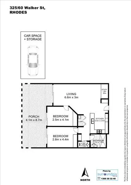 Floorplan of Homely apartment listing, 325/60 Walker Street, Rhodes NSW 2138