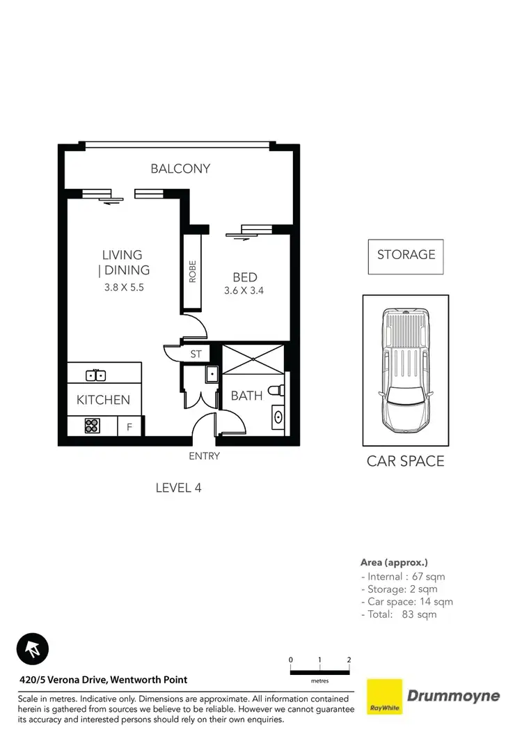 Floorplan of Homely apartment listing, 420/5 VERONA Drive, Wentworth Point NSW 2127