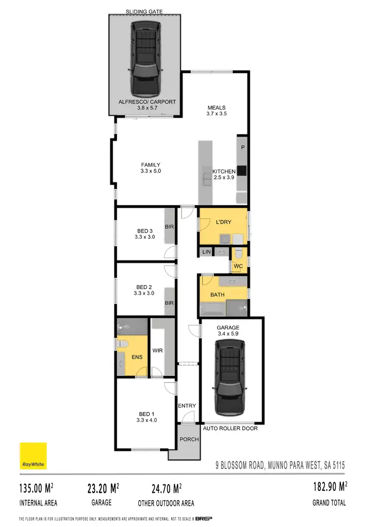 Floorplan of Homely house listing, 9 Blossom Road, Munno Para West SA 5115