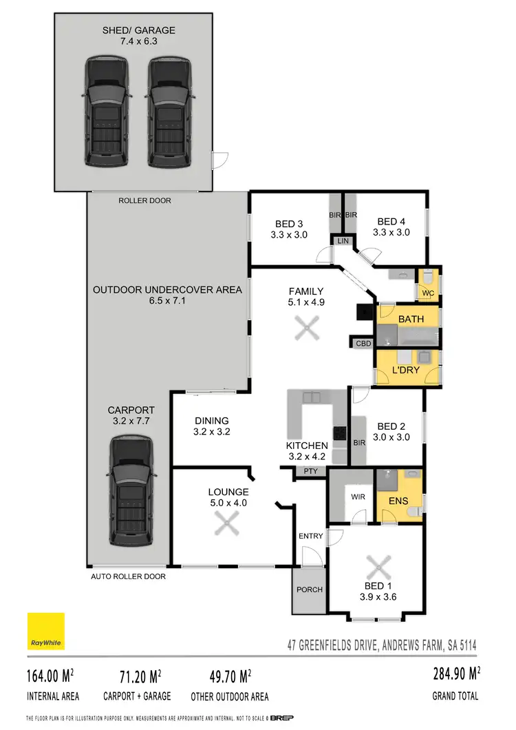 Floorplan of Homely house listing, 47 Greenfields Drive, Andrews Farm SA 5114