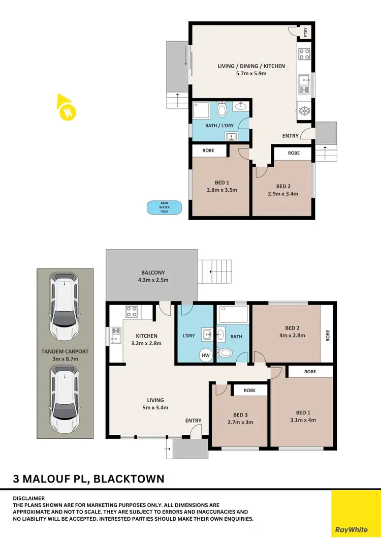 Floorplan of Homely house listing, 3 & 3A Malouf Place, Blacktown NSW 2148