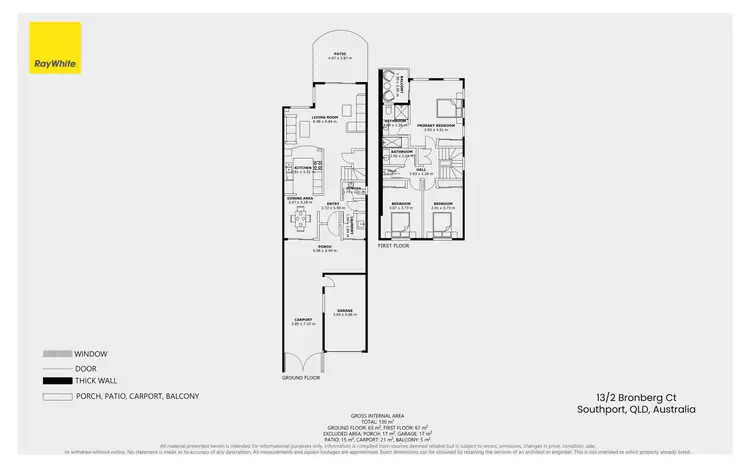 Floorplan of Homely townhouse listing, 13/2 Bronberg Court, Southport QLD 4215