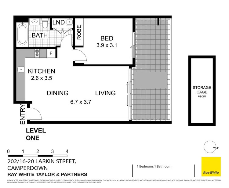Floorplan of Homely apartment listing, 202/16-20 Larkin Street, Camperdown NSW 2050