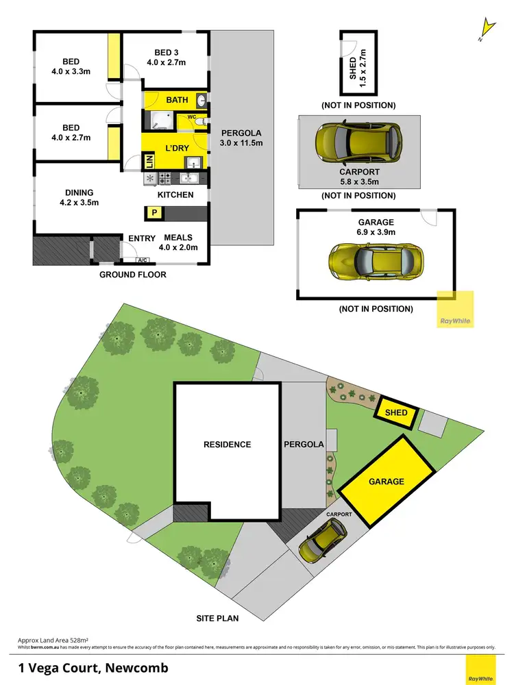 Floorplan of Homely house listing, 1 Vega Court, Newcomb VIC 3219