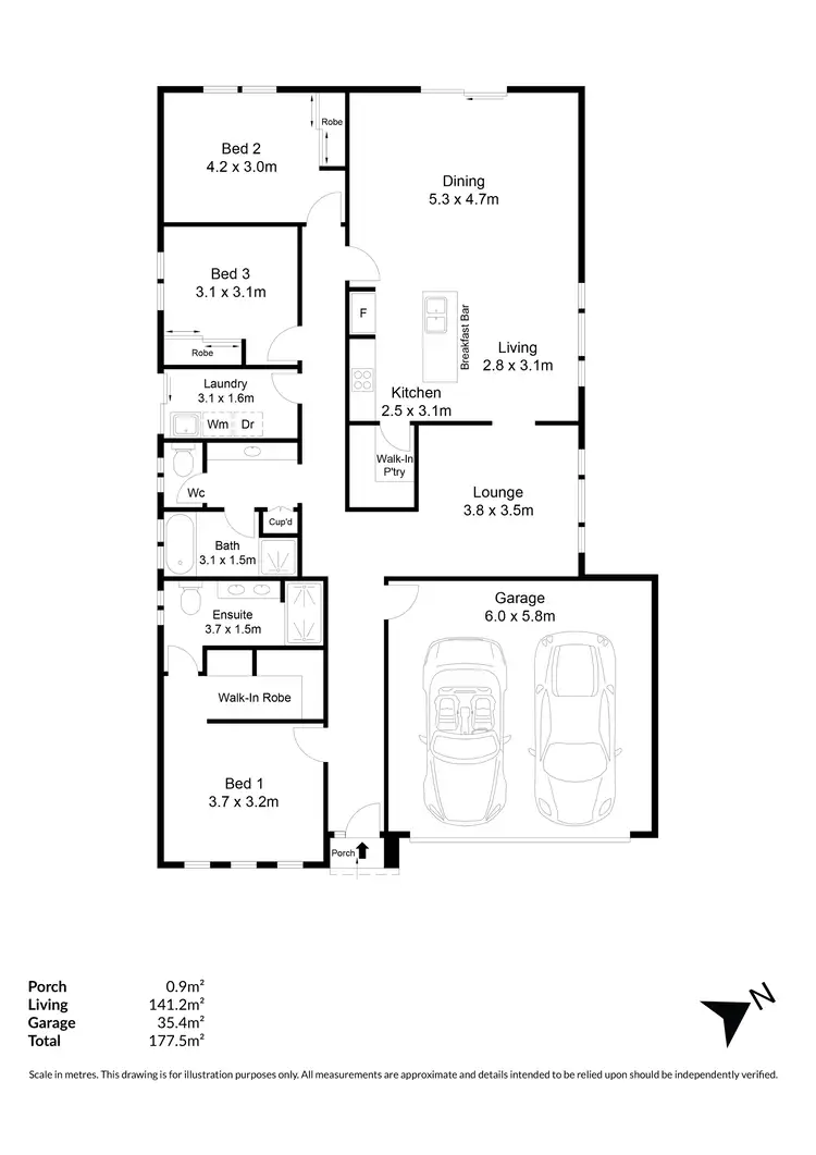 Floorplan of Homely house listing, 1169 Stebonheath Road, Munno Para West SA 5115