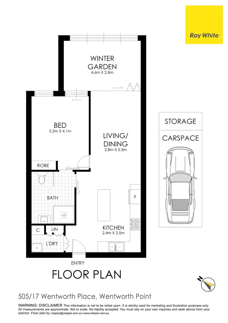 Floorplan of Homely apartment listing, 505 17 Wentworth Place, Wentworth Point NSW 2127