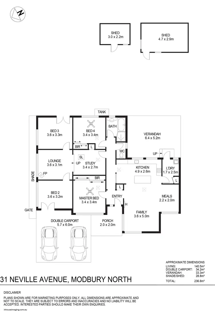 Floorplan of Homely house listing, 31 Neville Avenue, Modbury North SA 5092