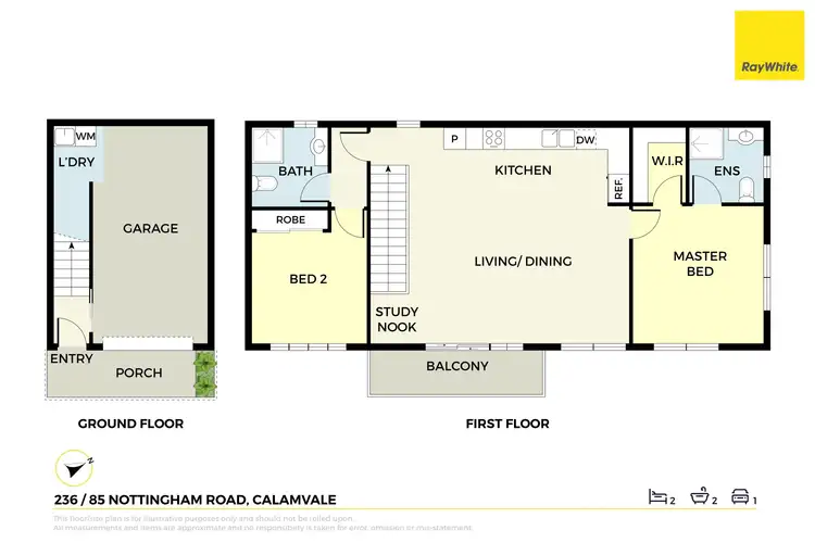 Floorplan of Homely townhouse listing, 236/85 Nottingham Road, Calamvale QLD 4116