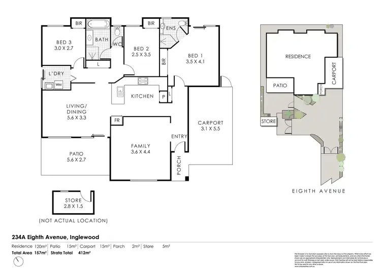 Floorplan of Homely house listing, 234A Eighth Avenue, Inglewood WA 6052