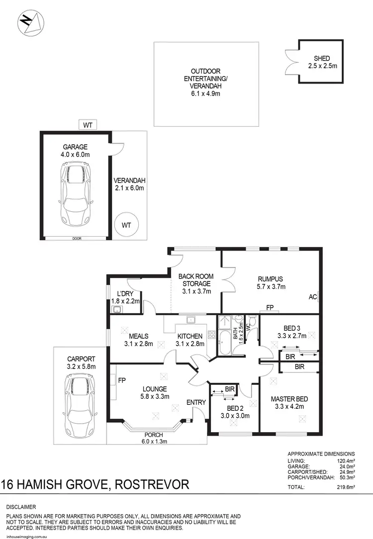 Floorplan of Homely house listing, 16 Hamish Grove, Rostrevor SA 5073