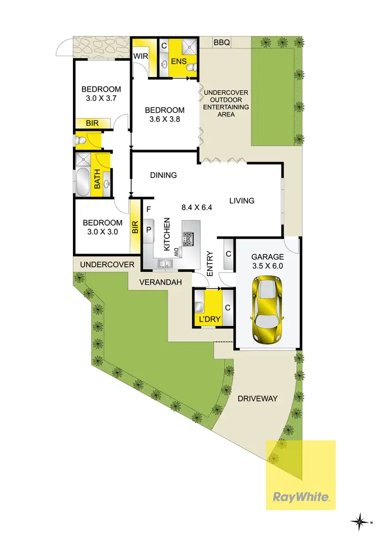 Floorplan of Homely townhouse listing, 1/240 High Street, Belmont VIC 3216