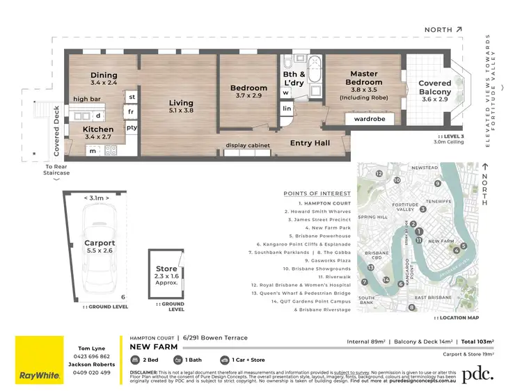 Floorplan of Homely unit listing, 6/291 Bowen Terrace, New Farm QLD 4005