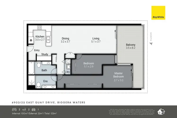 Floorplan of Homely apartment listing, 4903/25-31 East Quay Drive, Biggera Waters QLD 4216