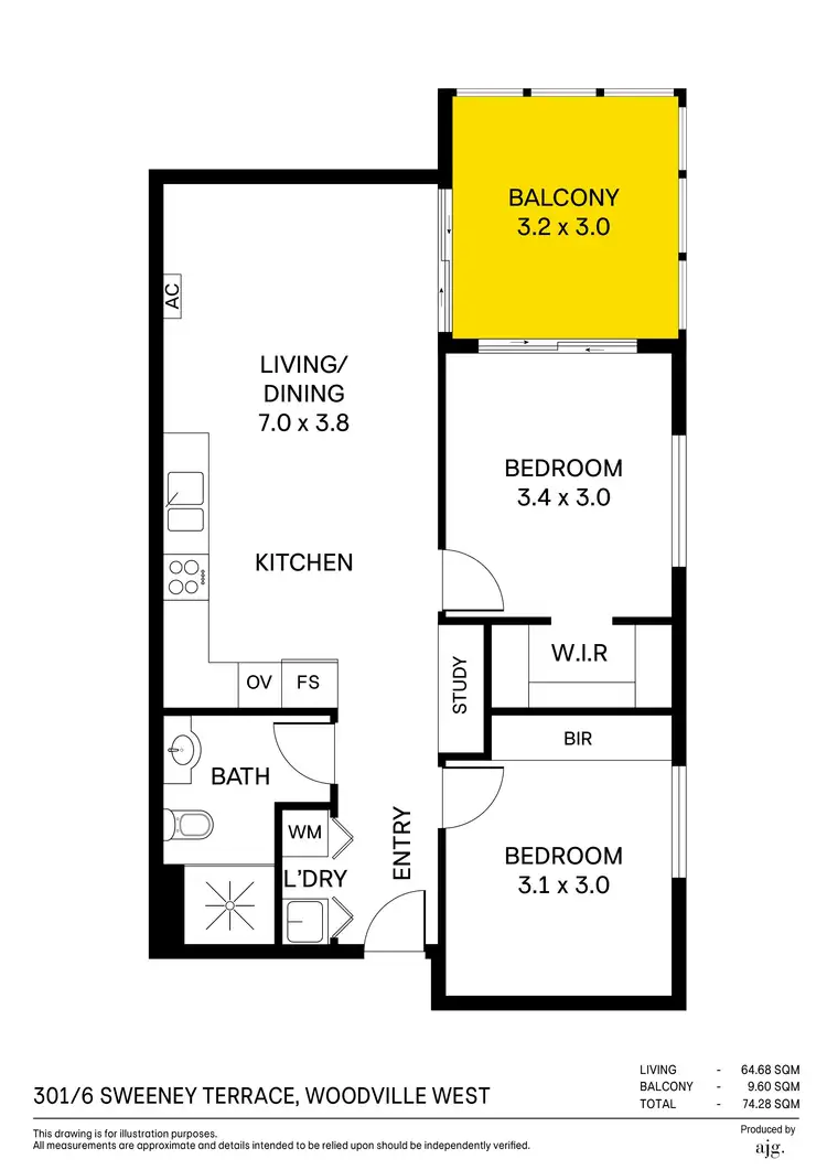 Floorplan of Homely other listing, 301/6 Sweeney Terrace, Woodville West SA 5011