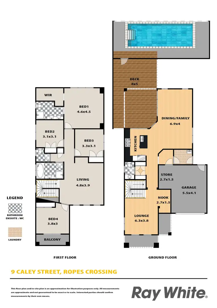 Floorplan of Homely house listing, 9 Caley Street, Ropes Crossing NSW 2760