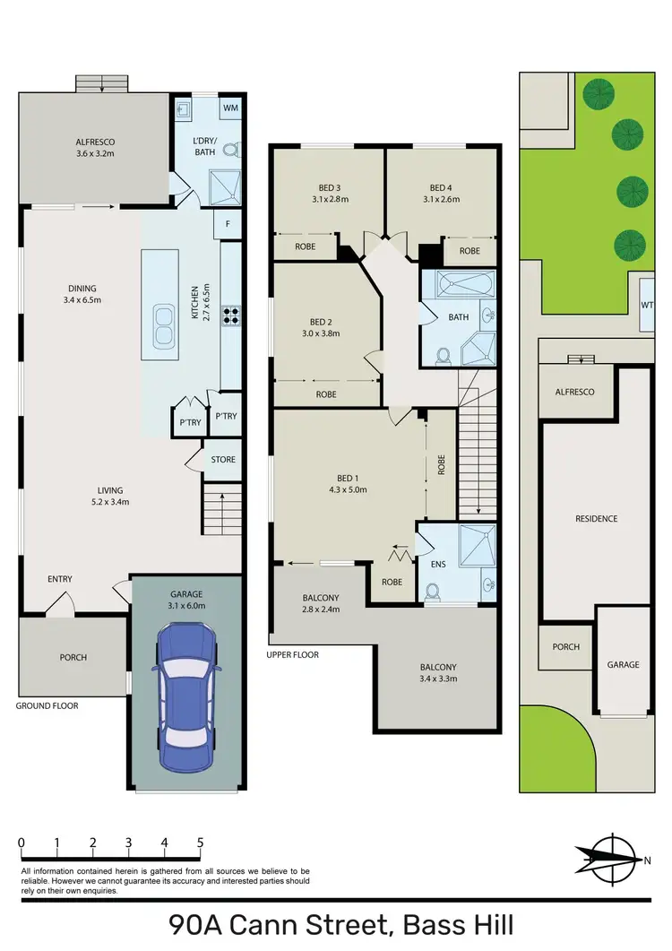 Floorplan of Homely semi-detached listing, 90A Cann Street, Bass Hill NSW 2197
