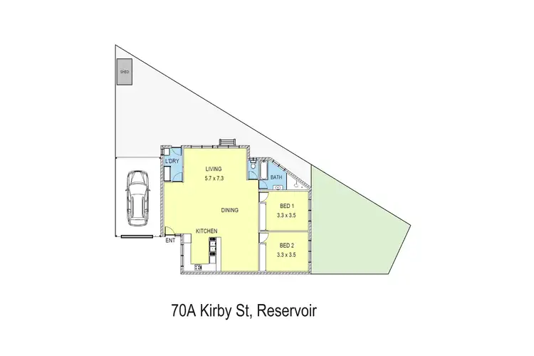 Floorplan of Homely house listing, 70a Kirby Street, Reservoir VIC 3073