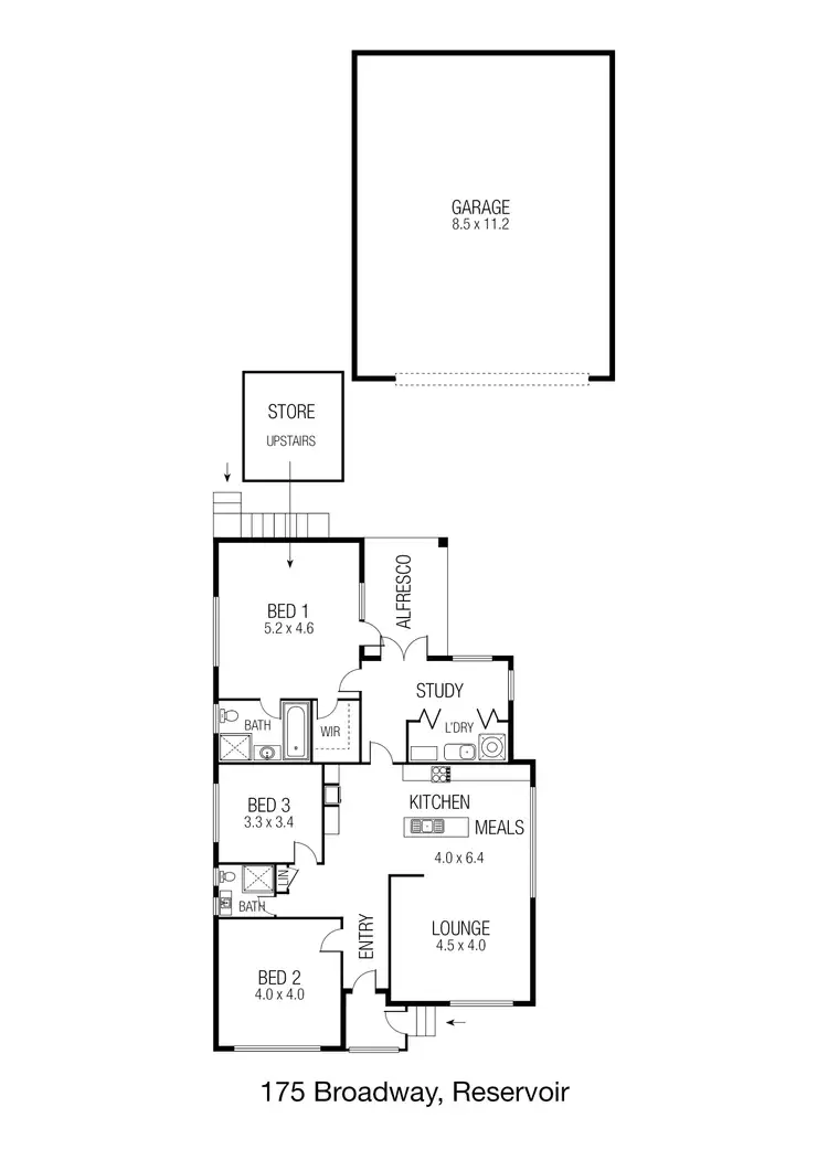 Floorplan of Homely house listing, 175 Broadway, Reservoir VIC 3073