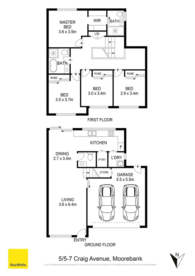 Floorplan of Homely townhouse listing, 5/5-7 Craig Avenue, Moorebank NSW 2170