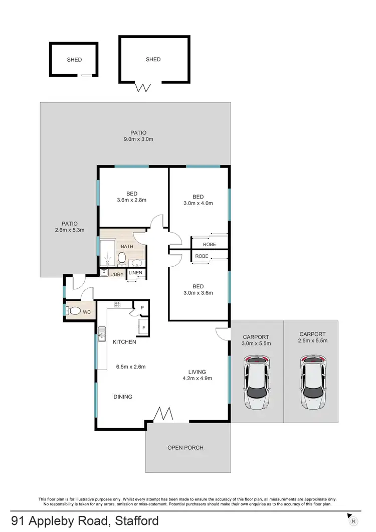 Floorplan of Homely house listing, 91 Appleby Road, Stafford QLD 4053
