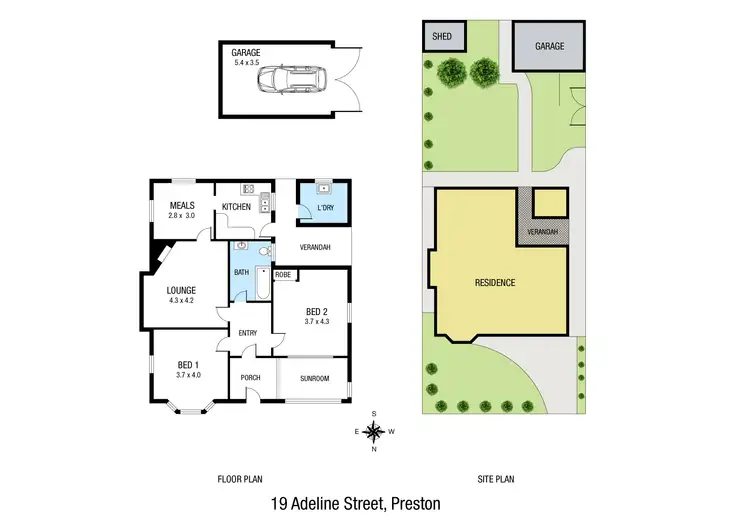 Floorplan of Homely house listing, 19 Adeline Street, Preston VIC 3072