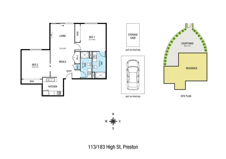 Floorplan of Homely apartment listing, 113/183 High Street, Preston VIC 3072