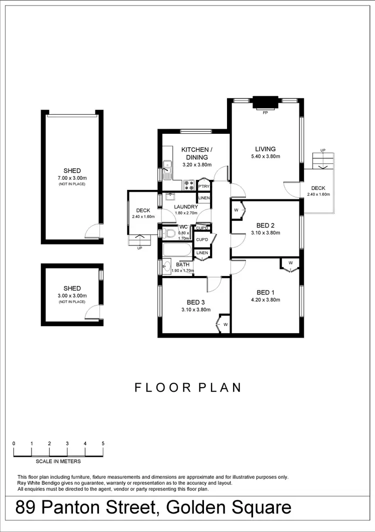 Floorplan of Homely house listing, 89 Panton Street, Golden Square VIC 3555