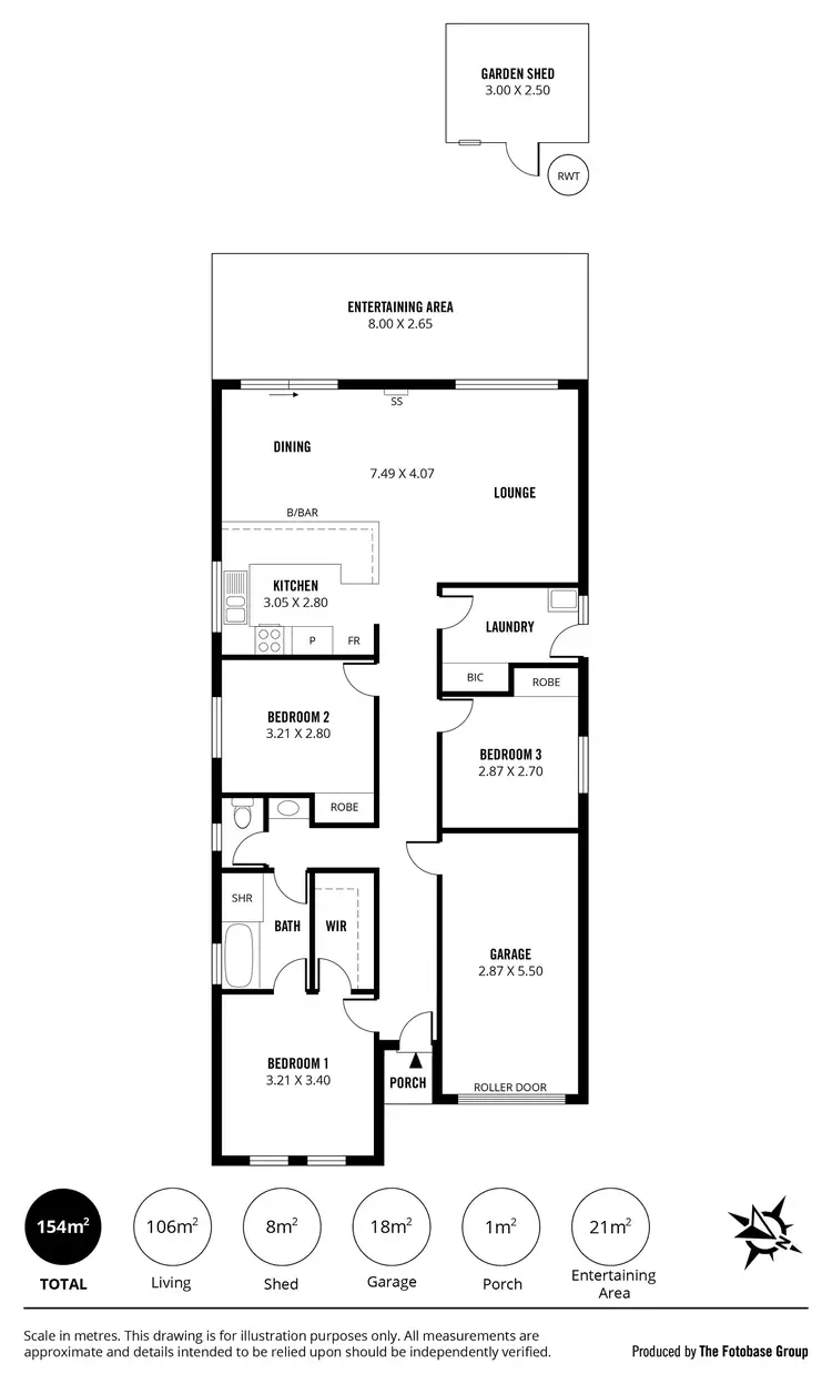 Floorplan of Homely house listing, 45A Dennis Street, Happy Valley SA 5159