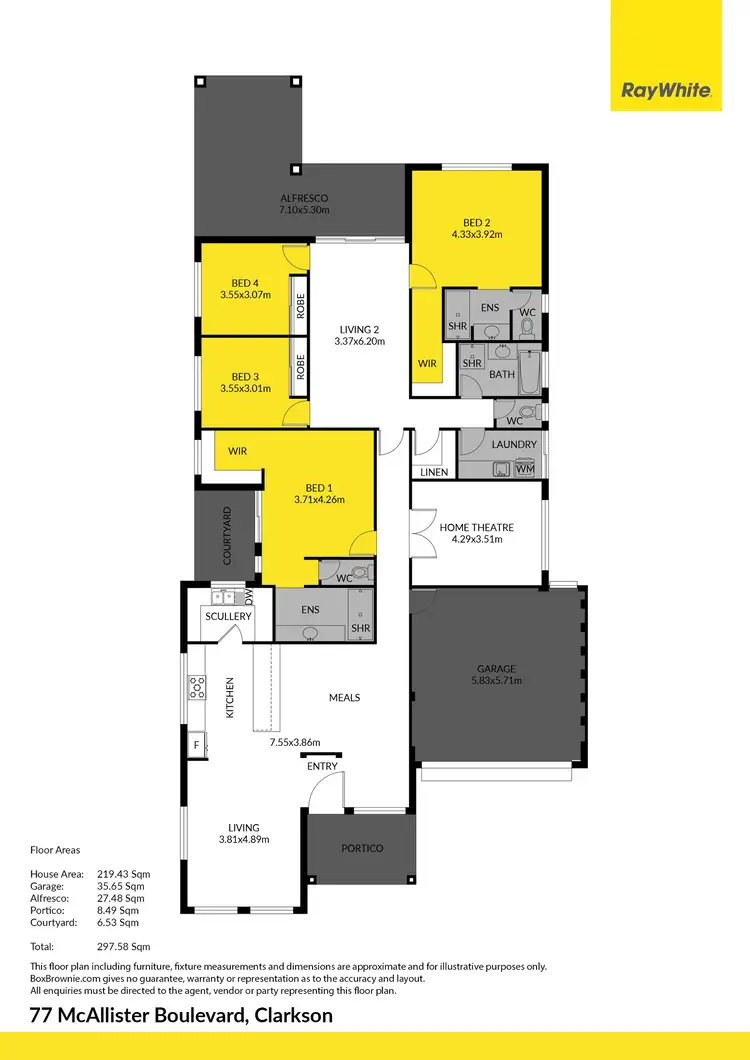 Floorplan of Homely house listing, 77 McAllister Boulevard, Clarkson WA 6030