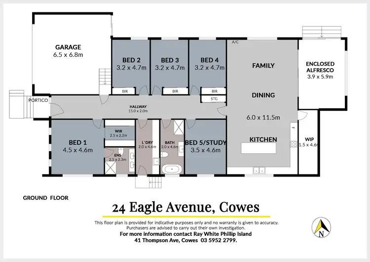 Floorplan of Homely house listing, 24 Eagle Avenue, Cowes VIC 3922